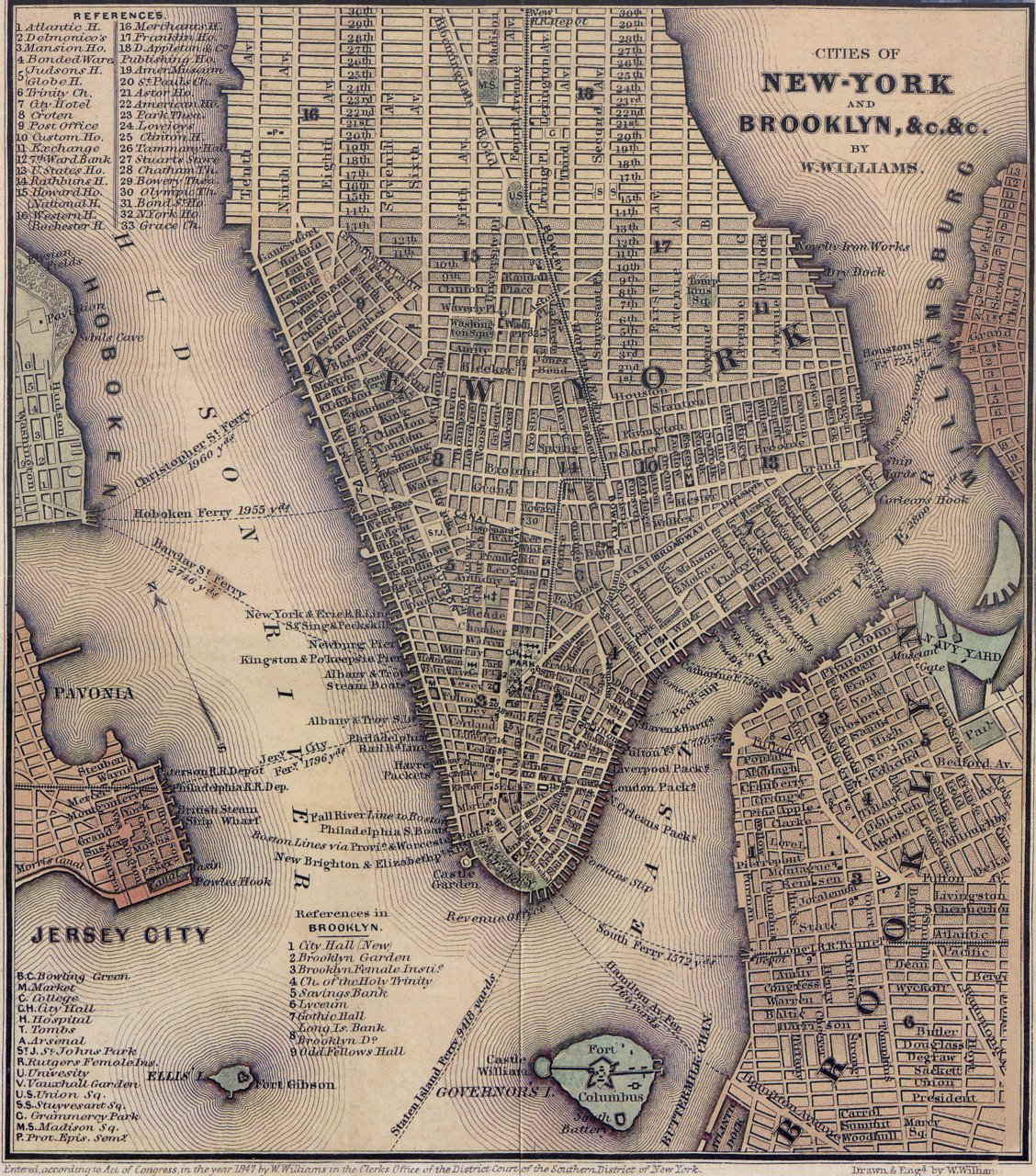 Vintage New York Map 91